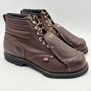 Carolina Mens 6" Leather Work Boots Sz 16 EEE Broad Toe External MetGuard 508